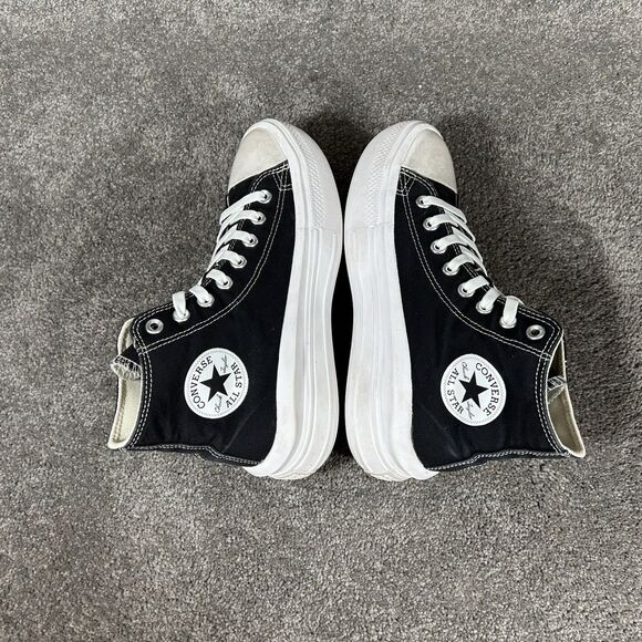 Converse CT All Star Move Hi 568497C Women’s Sz 8 Black Casual Platform Shoes - Picture 7 of 12